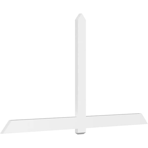 Ekena Millwork Eugene Architectural Grade PVC Gable Bracket, 108"W x 58 1/2"H x 2"D x 6"F, 13/12 Pitch GBP108X59X0206EUG00 - main